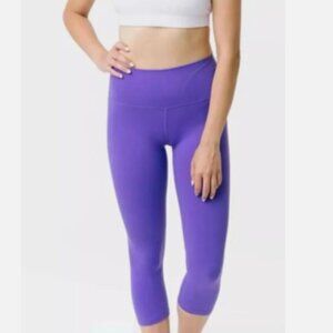 Zyia Ascend High Rise Capri Legging Purple Size 14 16